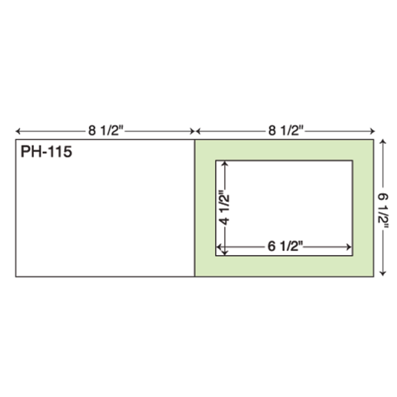 Custom printed 5x7 paper photo holder frame - style PH-115 horizontal