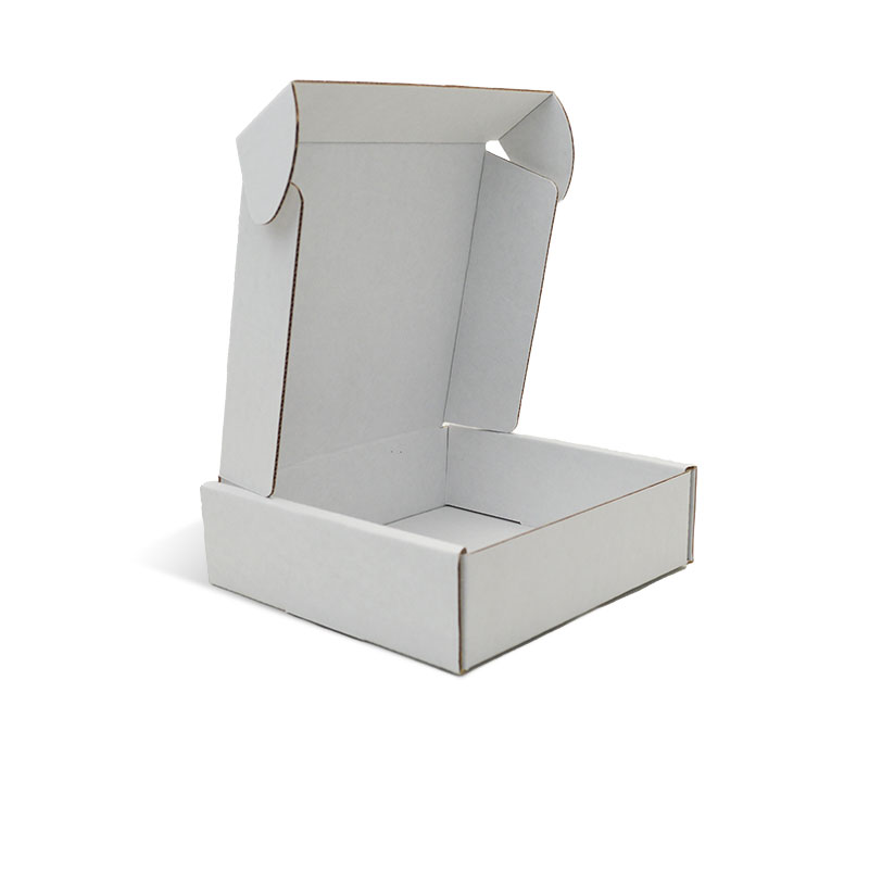 Prime Cardboard Box Open Wrapping Paper Isolated White